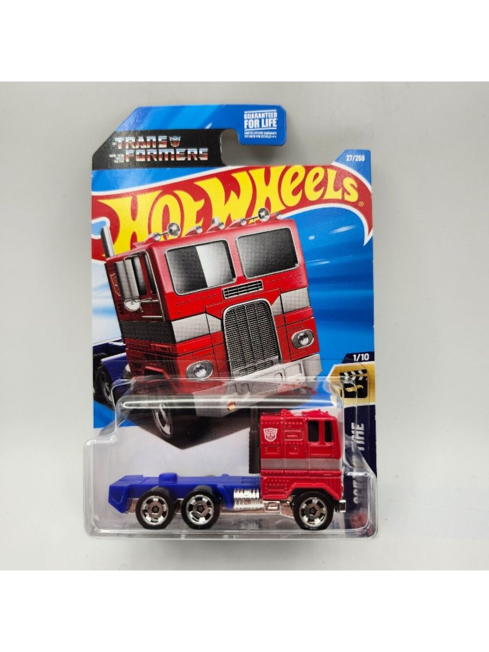 Hot Wheels Optimus Prime Transformers Screen Time 2025 1/10 27/250